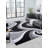 Abstract Machine Woven Gray/Black Area Rug-66816581