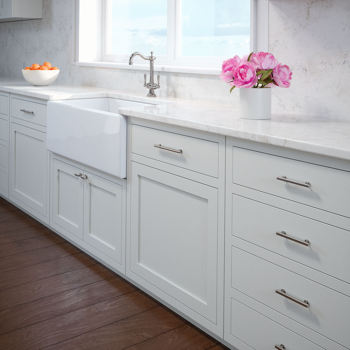 Flynn Bar Cabinet Pull, Satin Nickel, 5 1/2"