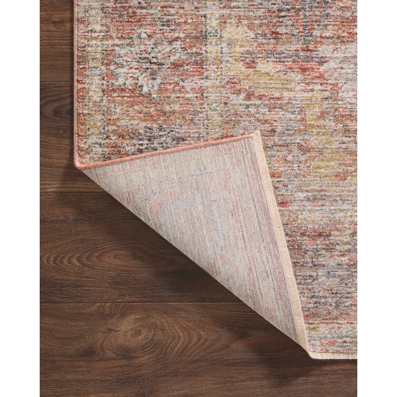 Sunset Multicolor 8' x 10' Floral Synthetic Area Rug