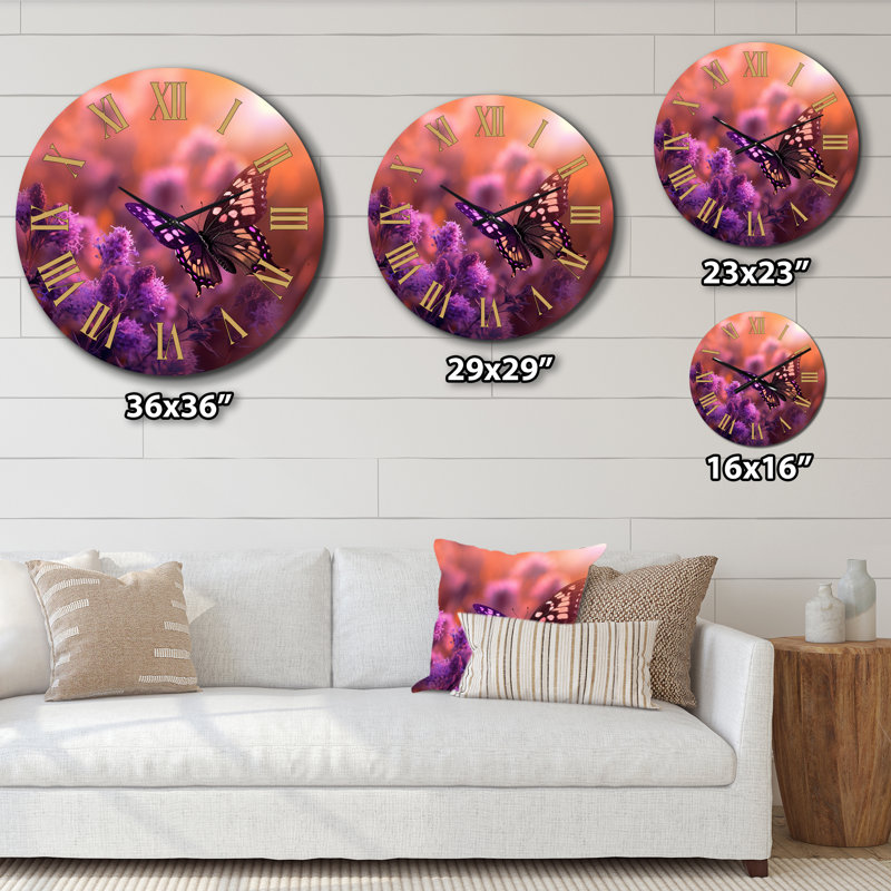 Horloge murale rose, Petit
