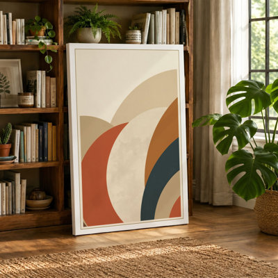 Unfolding Arcs Geometric - Wrapped Canvas