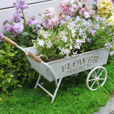 Vintage brouette jardinière pour panier de fleurs d'extérieur pour le porche de table patio jardin balcon décoration
