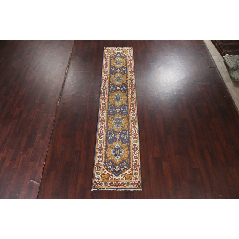 Tapis de couloir oriental fait à la main Heriz Serapi 3 x 12