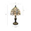 Mini lampe de table Sehnaz Tiffany avec fleurs en verre teinté et ampoule DEL incluses l 8 po x P 8 po x H 15 po