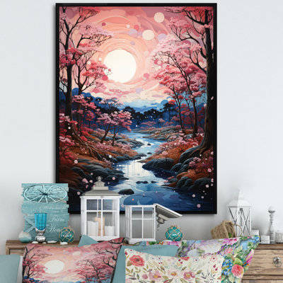 Dryades Japon Art Cherry Blossom River II