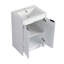 Meuble-lavabo autoportant de 48 po avec lavabo en résine, 2 armoires de rangement, 2 armoires murales, portes à fermeture douce et tiroir