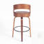Tabouret de comptoir pivotant moderne de 26 po avec cadre en bois cintré-572163347