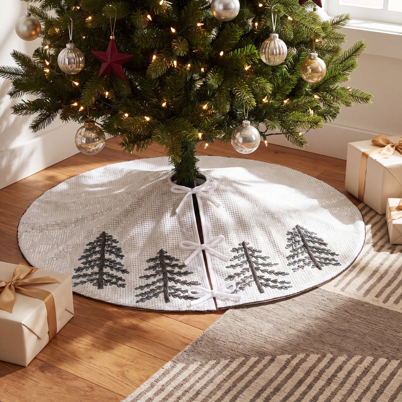 Embroidered Tree Skirt