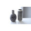 Graphic Grid Cylinder Vase-Black/White