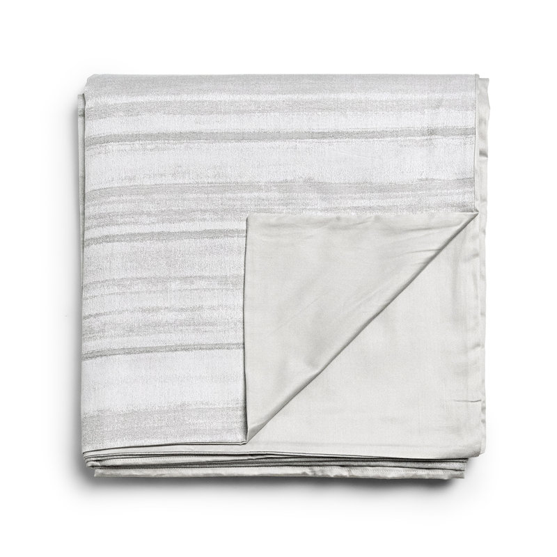 Mirage Woven Bedding Duvet Cover, Silver, King Duvet Cover