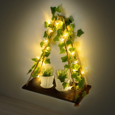 Kandence 2 Piece Triangle Wood Floating Shelf