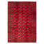 Tapis rouge en laine noué à la main de conception unique 6 pi 4 po x 9 pi 2 po Teimani