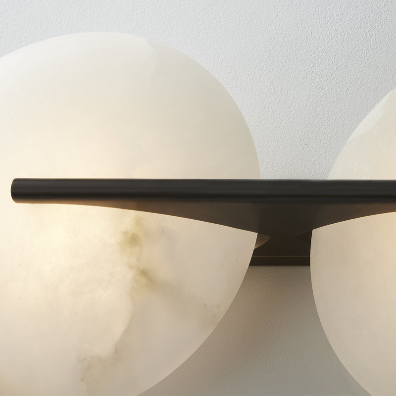 Asteria 2 Light Wall Sconce, Black Brass