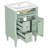 24" Freestanding Bathroom Vanity With Ceramic Sink, Solid Wood Frame, Flip Drawer & Door Rack Storage-2129862881