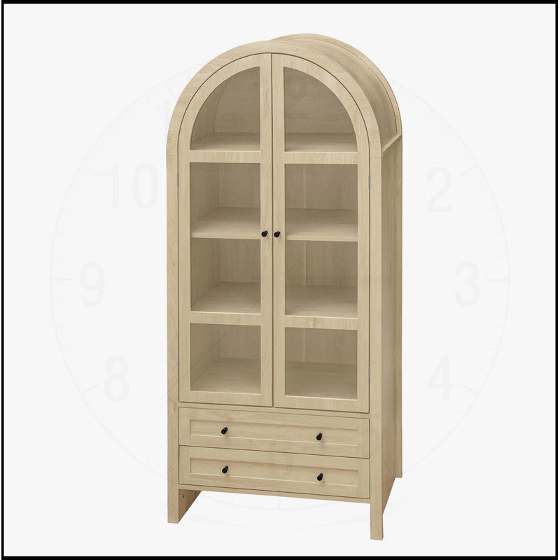 Garde-manger arqué de 70,28 pouces de hauteur, armoire de rangement moderne en bois de ferme avec tablettes réglables, armoire polyvalente pour la cuisine et la salle à manger