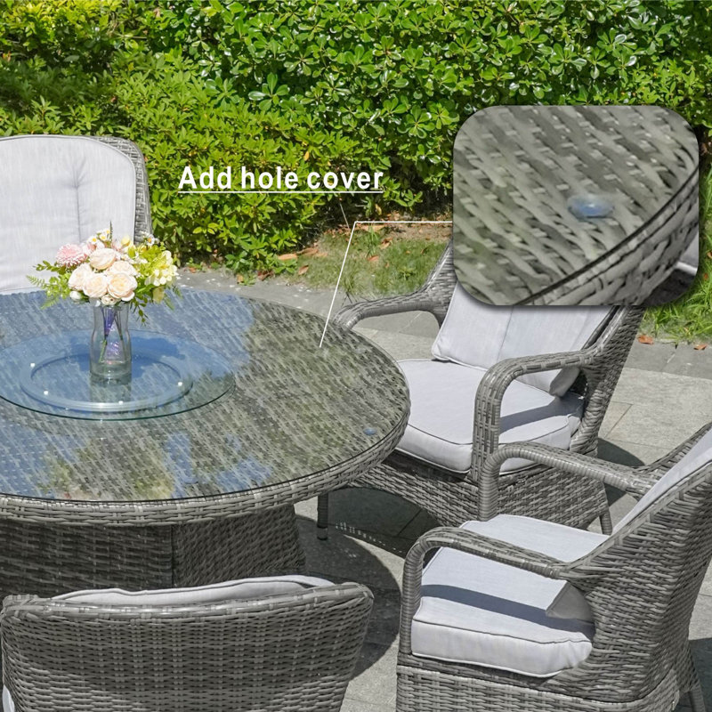 Carper 6 - Person Patio Dining Set with