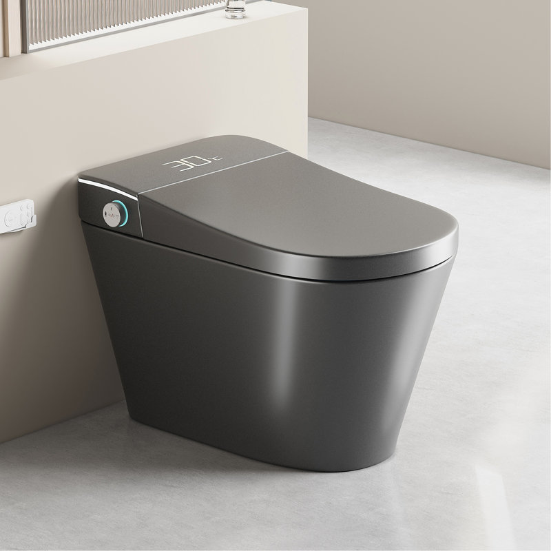 Unique Smart Toile,  One Piece Toilet With Bidet Built In,Intelligent Toilet Auto Open/Close Seat. Bidet Toilet With Dryer And Warm Water. Grey