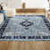 Arignote Oriental Machine Made Power Loom Polypropylene Blue/Navy Area Rug