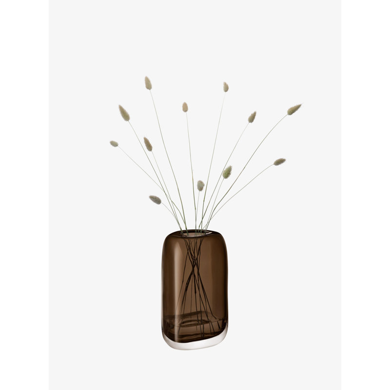 Melt Handmade Glass Table Vase, Mushroom Brown