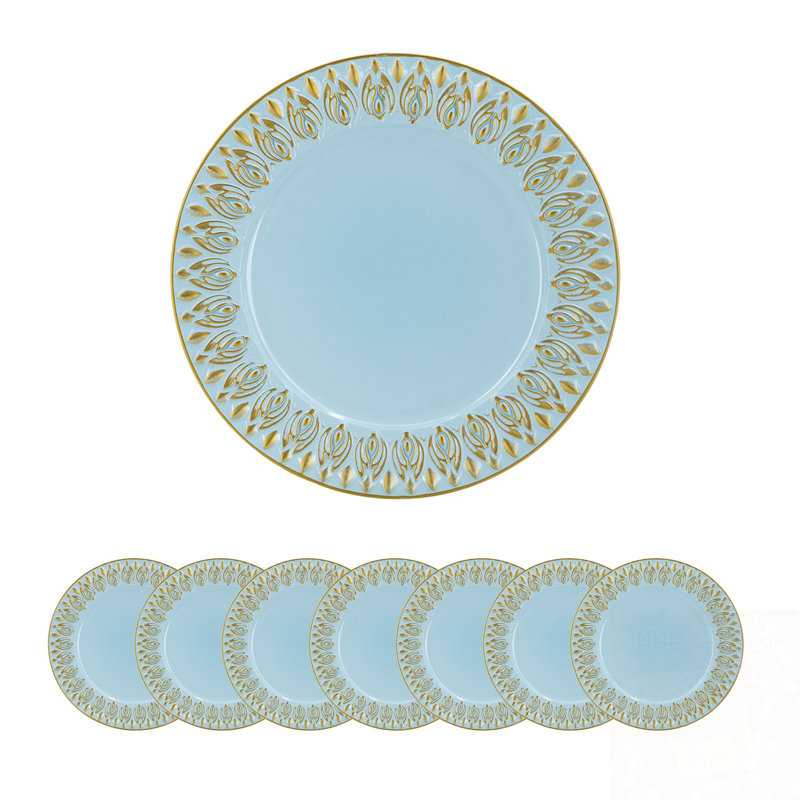 Ensemble de 8 assiettes rondes