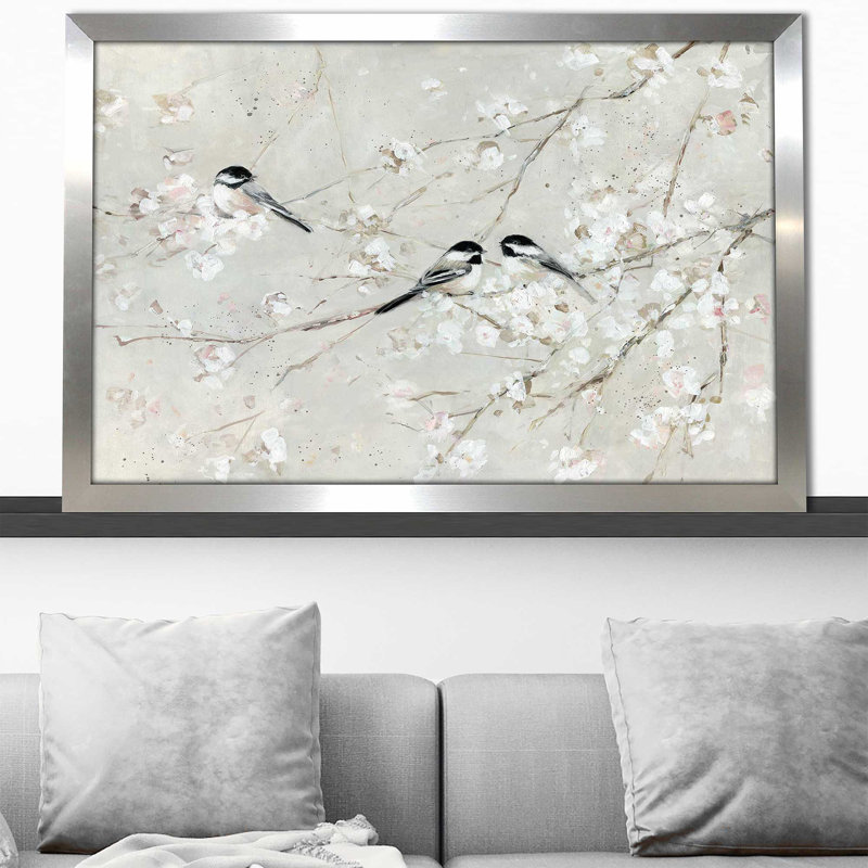 Nature's Confetti I par - Peinture, Encadrement argenté, H 27,5 po x l 39,5 po x P 0,75 po
