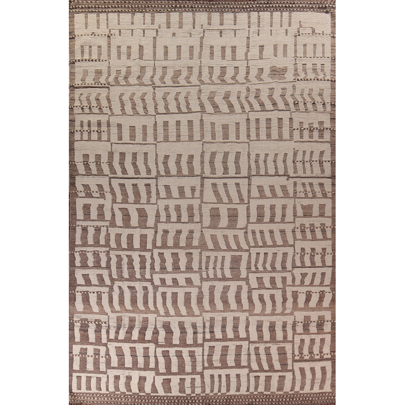Tapis oriental marocain en laine fait à la main 12 x 16