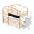 Bunk Bed House Bed With Roof Windows Blackboard And Storage Ladder  Platform Bed,bed Frame-457136792