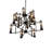 12 - Light Steel Dimmable Geometric Chandelier