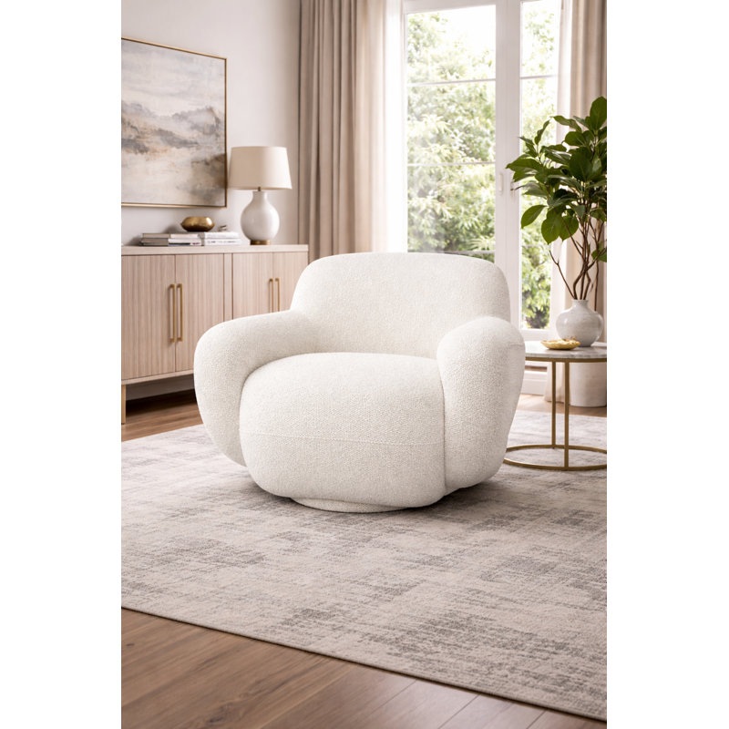 Fauteuil d'appoint pivotant rembourré Halo