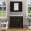 Meuble-lavabo moderne 36 po avec lavabo et 2 portes à fermeture douce