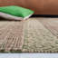 Tapis vert / naturel tissé à plat à motif géométrique Sottile-1681267935