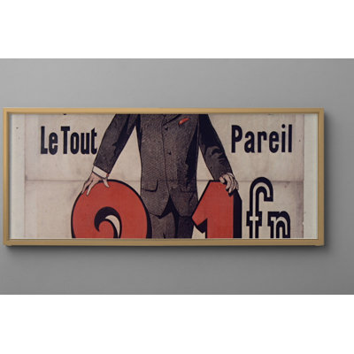 Voltaire Habillement Complet 1890s - French Fashion Vintage Poster Framed Wall Art