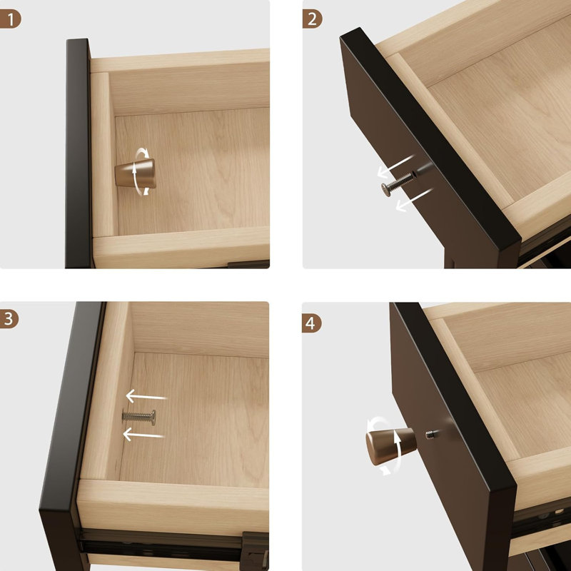 Narrow Bedside Table With Drawers