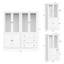 Armoire moderne 20 po x l 63 po x H 71 po avec portes à fermeture douce - garde-robe en verre cannelé avec tablettes et tiroirs-2044125255