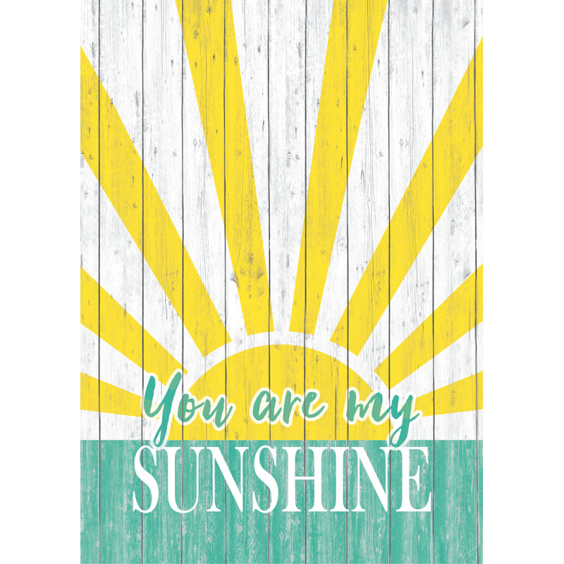 You Are My Yellow And Teal Sunshine - Wrapped Canvas Print, 30cm H x 46cm W x 3.8cm D