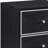 Black And Silver 2-Drawer Nightstand