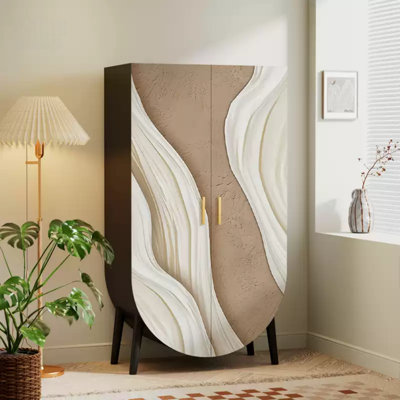 Modern Double-Door  Wardrobe Storage Cabinet
