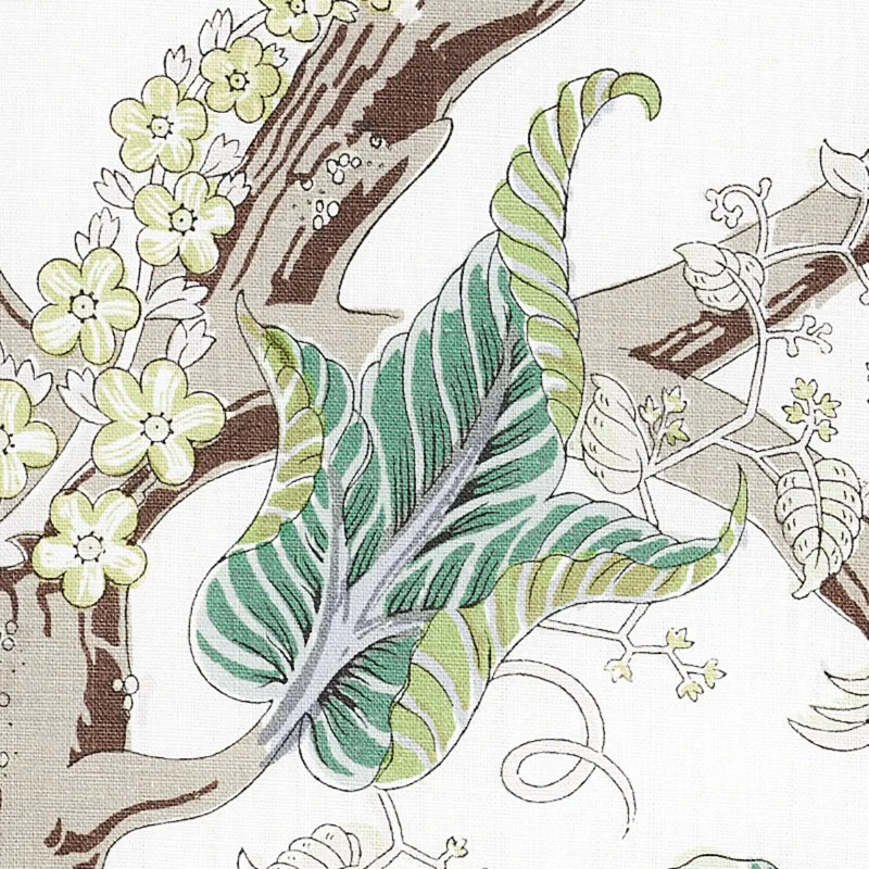 Indian Arbre Fabric, Citron