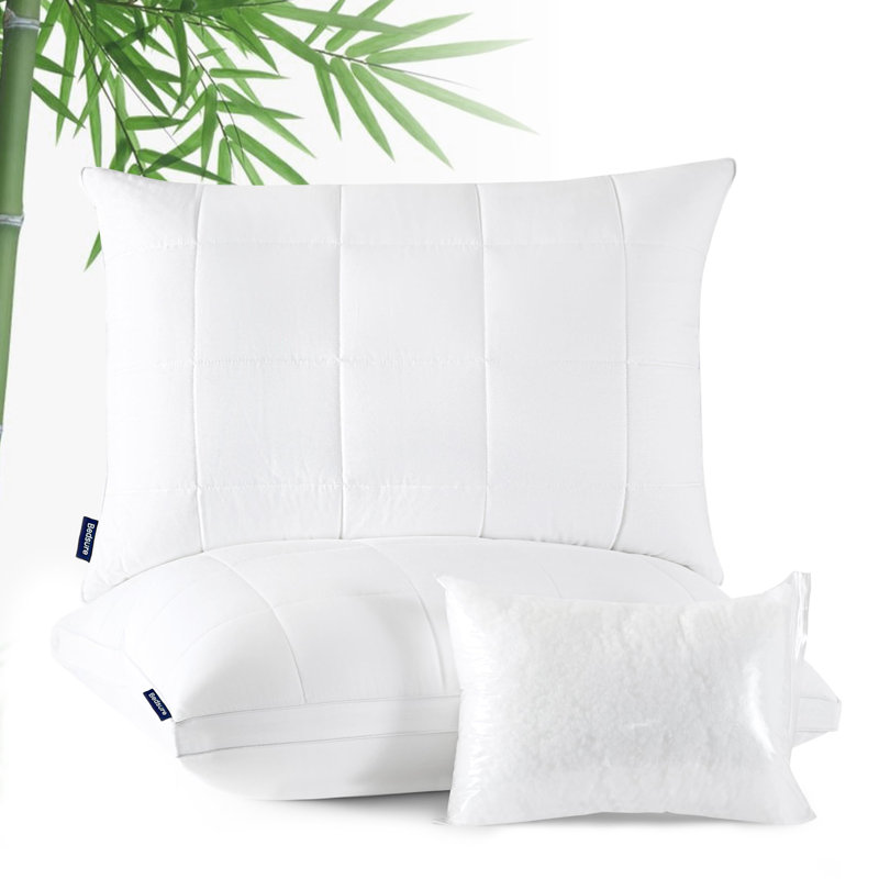 Bedsure Pillows Cooling Pillows Rayon Derived from Bamboo, Adjustable Gusseted Pillows, Standard