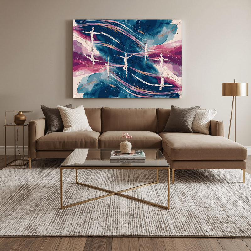 Art mural sur toile bleu, H 11 po x l 14 po