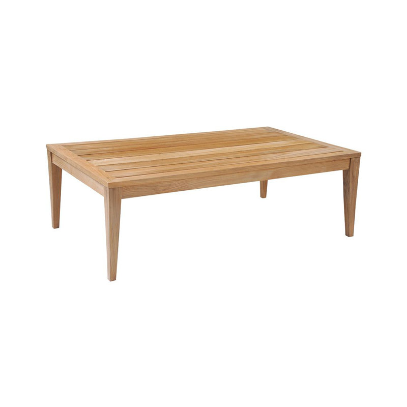 Tribeca Outdoor Teak Coffee Table, 15.5" H x 47" W x 28.5" D