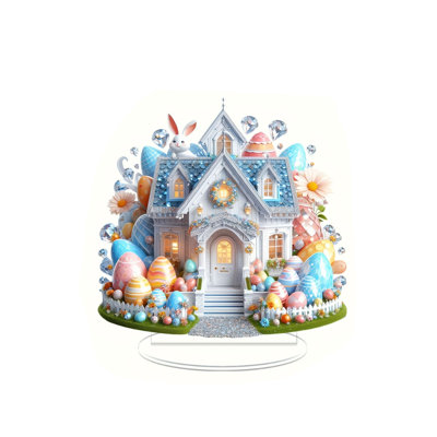Easter Castle Easter Flat Acrylic Ornament
