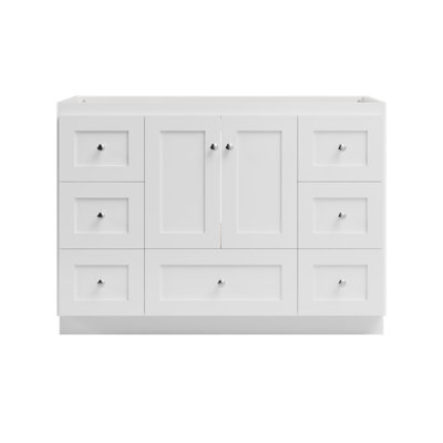 Armoire de meuble-lavabo sans comptoir l 48 po x P 21 po x H 34,5 po Shaker