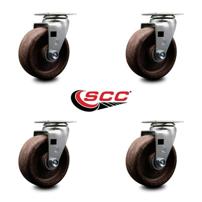 High Temp Glass Filled Nylon Swivel Caster with Roller Bearings