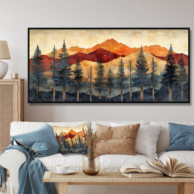 Geron, montagnes d'automne dans la canopée II - montagnes, art mural