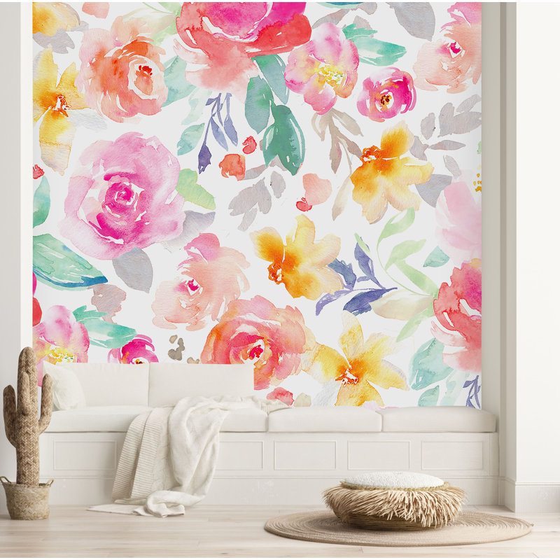 Murale fleurs, L 100 po x L 100 po