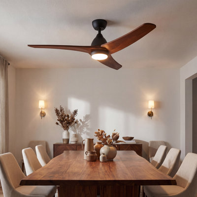 41” 3 - Blade Standard Ceiling Fan With Remote Control And Light