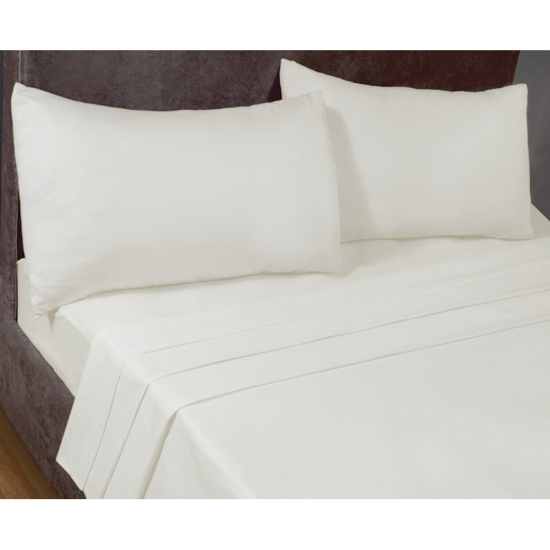 Hristos Percale Fitted Sheet, Ivory, Small Single (2'6)