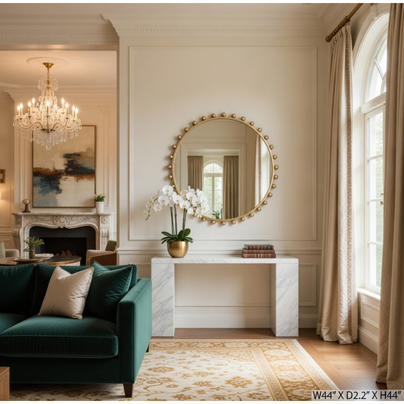 Cannes Round Metal Mirror