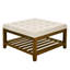 Table basse en bois de hêtre avec revêtement et structure en lin, pour la structure de la chambre à coucher